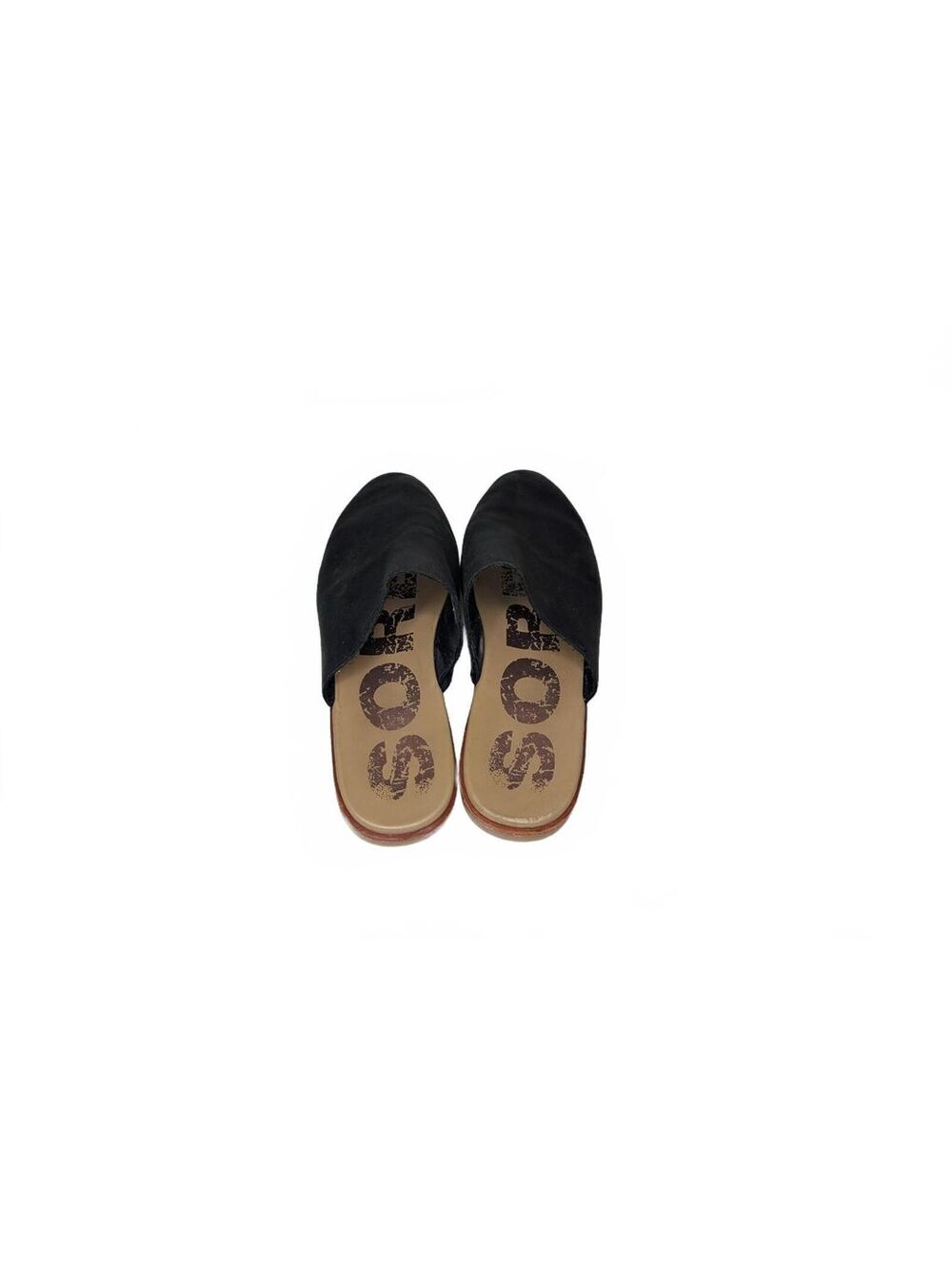 Sorel Ella Black Leather Mule Slides Size 9.5 - Picture 2 of 6
